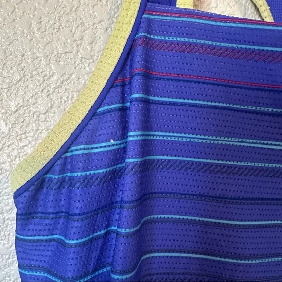 Nike Women's Blue Striped Tank Top - Picture 2 of 6